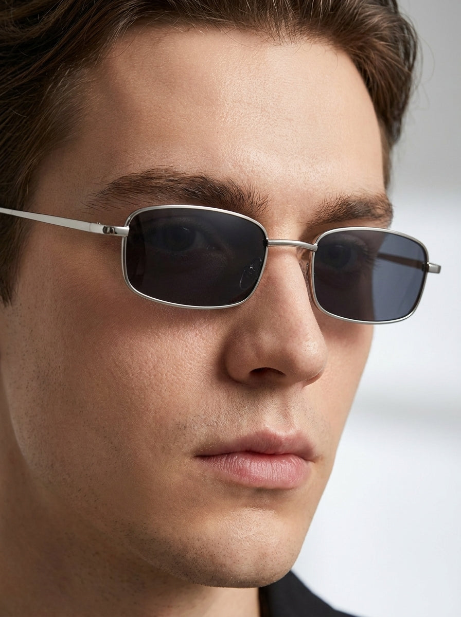 The Moctavo 1999 Luxury Metal Sunglasses – Silver Edition