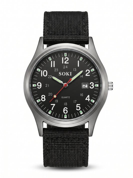 SOKI Tactical Field Watch Black
