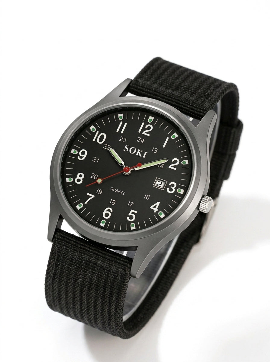 SOKI Tactical Field Watch Black