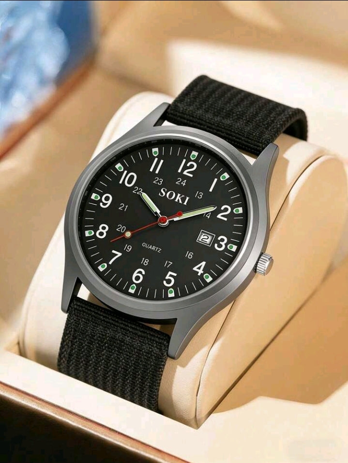 SOKI Tactical Field Watch Black