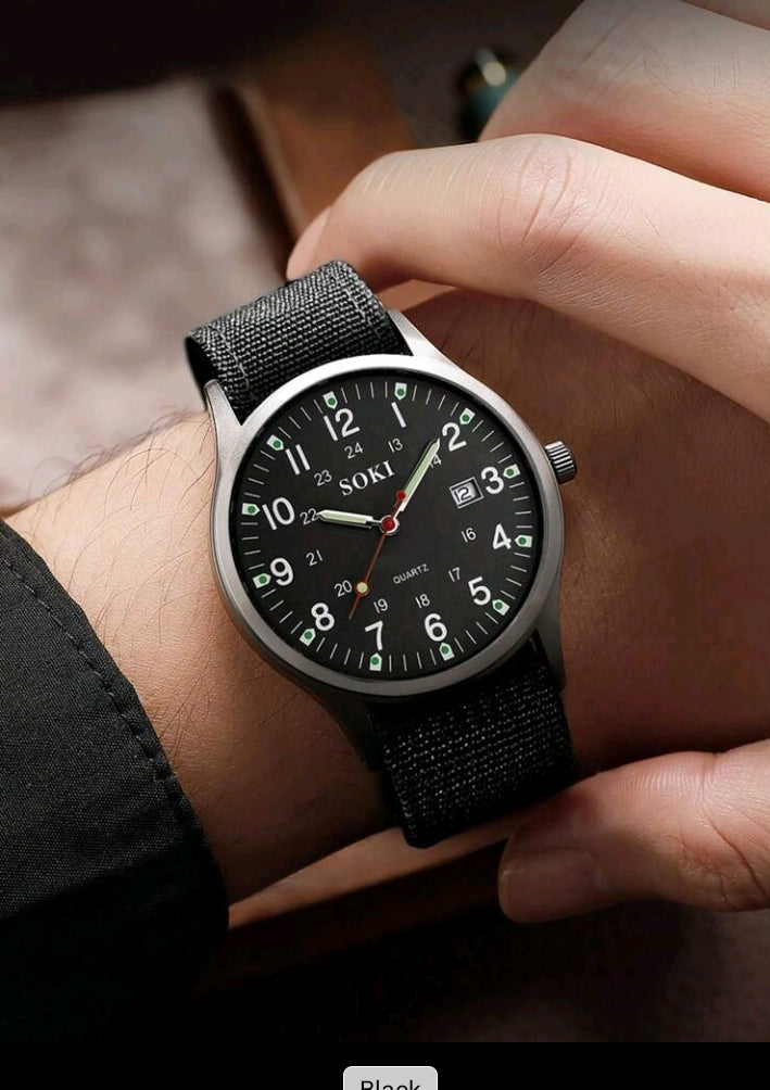 SOKI Tactical Field Watch Black