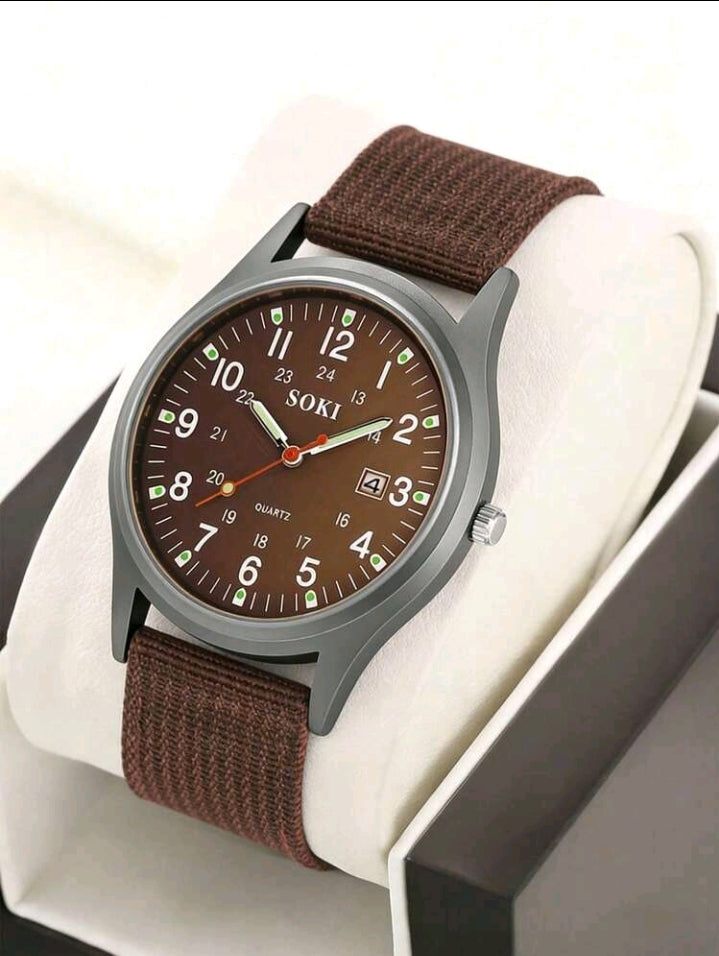 SOKI Tactical Field Watch Brown