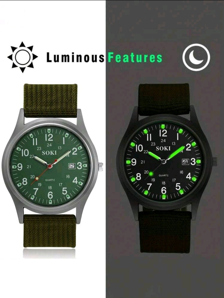 SOKI Tactical Field Watch Dark Green