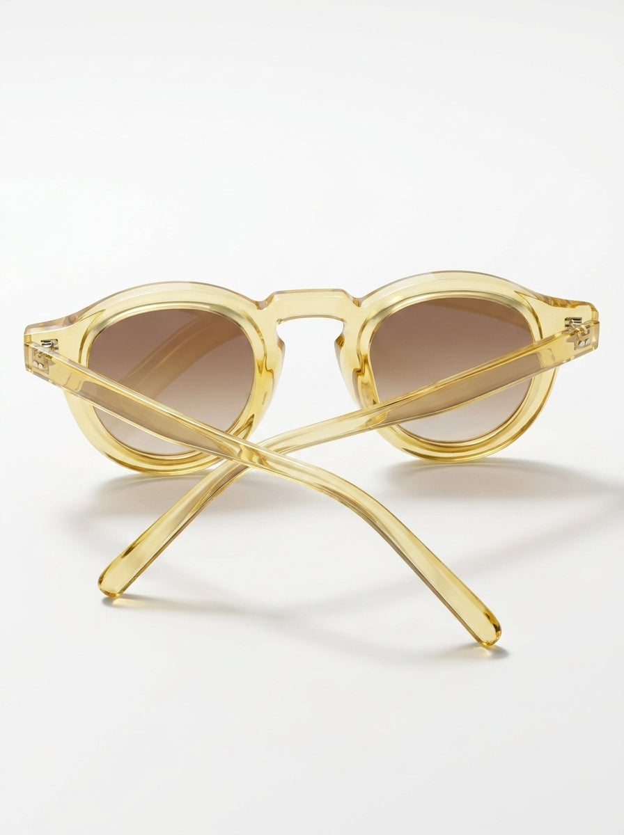 The Moctavo 1974 Luxury Acetate Sunglasses – Citrine Crystal Edition