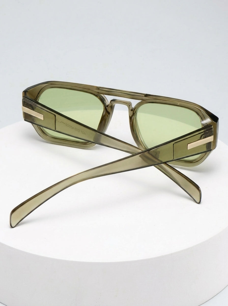The Moctavo 1985 Luxury Acetate Sunglasses – Translucent Olive Edition