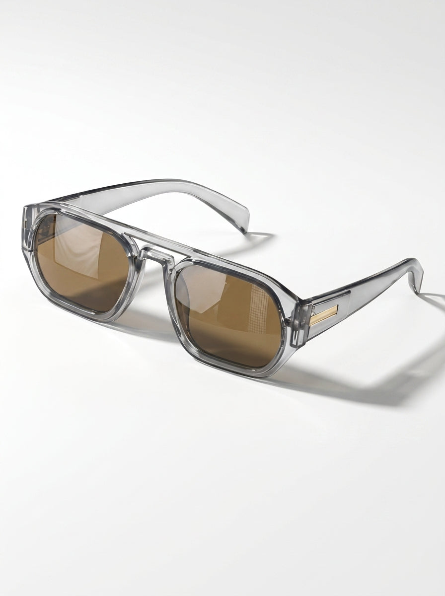 The Moctavo 1985 Luxury Acetate Sunglasses – Crystal Grey Edition